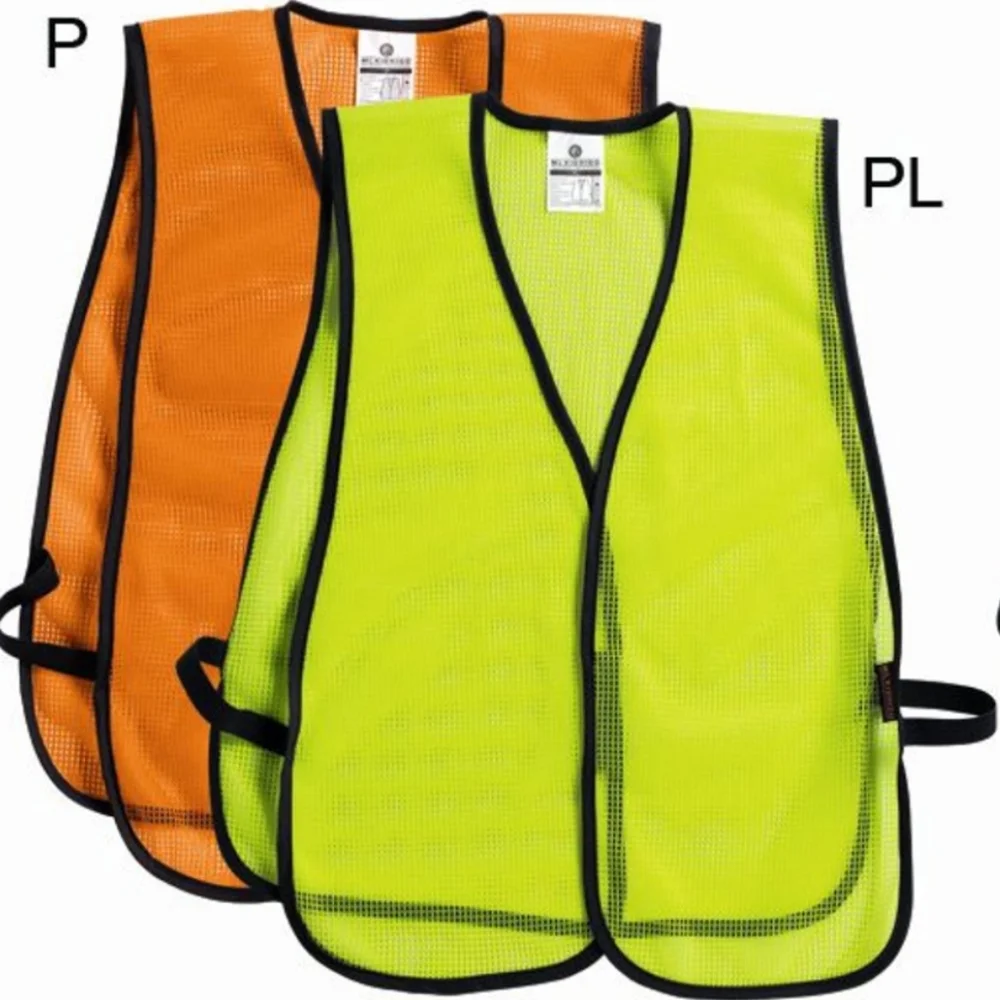 ML Kishigo (P) (PL-V17-V18)one size Series Plain Mesh Vest. Pack 5 pcs